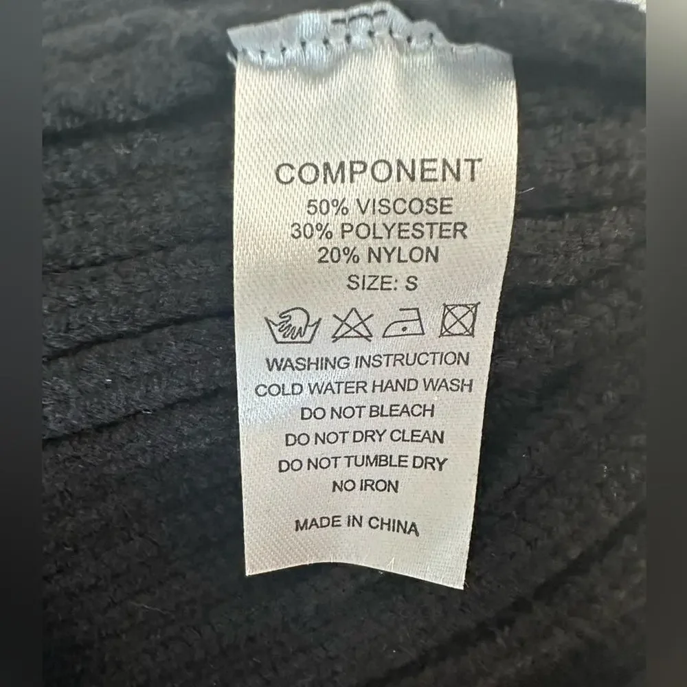 NWT Small Black Knit Beanie